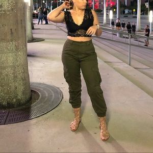 High-Waist Cargo Joggers